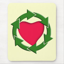 Amor do reciclar mousepad