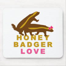 amor do texugo de mel mousepad