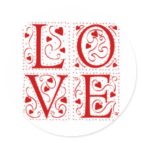 Amor do vintage autocolantes