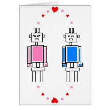 Amor dos robôs cartão