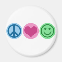 Amor e felicidade da paz imã