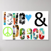 Amor e paz posteres