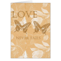 Amor floral inspirado do pêssego cartões