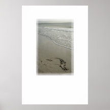 Amor no impressão do poster da praia [com espaço b