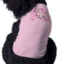 Amor padrão/da miniatura/brinquedo caniche (filhot camiseta para cães