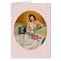 Amor retro dos anos 50 cartão