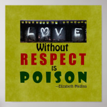 Amor sem o poster do ~ 12x12 do respeito
