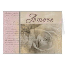 Amore romântico cartao