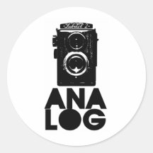 Análogo! Adesivos Em Formato Redondos