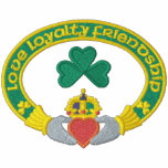 Anel de Claddagh do irlandês Moleton Bordado Com Capuz