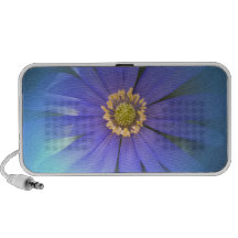 Anêmona floral do azul do auto-falante do Doodle Caixinhas De Som Para iPod
