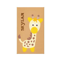 Animais bonitos do safari impressão em tela canvas