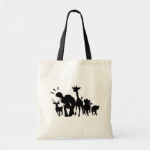 Animais do safari bolsas de lona