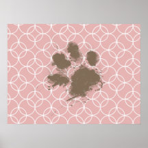 Animal de estimação engraçado; Círculos malva Poster