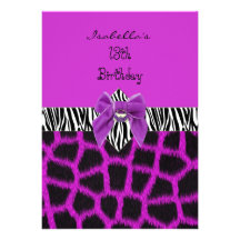 Animal roxo selvagem do 13o aniversário adolescent