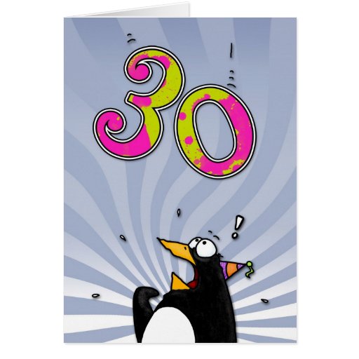 Aniversário de 30 anos - cartão da surpresa do pin