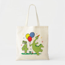 Aniversário de Dino 4o Bolsa De Lona
