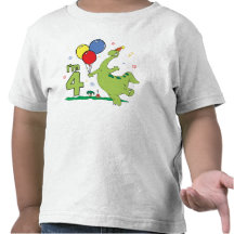 Aniversário de Dino 4o Tshirts