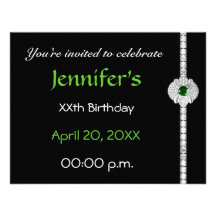 Aniversário do diamante convites personalizados