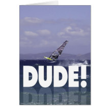 Aniversário do Windsurfer para ele Cartão