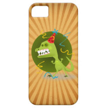 Aniversário verde Dino do caso bonito do iPhone 5  Capas iPhone 5 Case-Mate