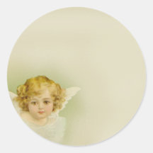 Anjo Adesivos Em Formato Redondos