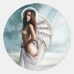 Anjo da desolação adesivos em formato redondos