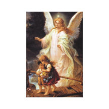 Anjo-da-guarda Impressão De Canvas Envolvida