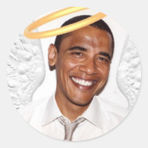 Anjo de Obama Adesivo Redondo