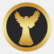 ANJO DO OURO ADESIVO EM FORMATO REDONDO