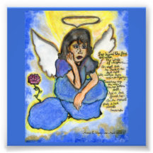 Anjo perdido: Desenho original Impressão Fotográficas