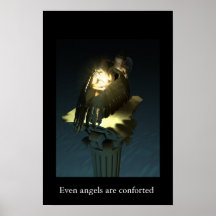Anjo que recebe o confort posters