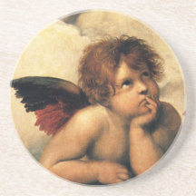 Anjos de Sistine Madonna por Raphael Raffaello Porta Copo