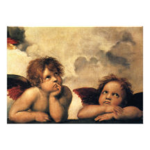 Anjos de Sistine Madonna por Raphael Sanzio Convite Personalizados