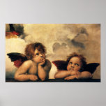 Anjos de Sistine Madonna por Raphael Sanzio Posters