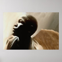 Anjos esquecidos de Haiti - pintura em CANVAS Posteres