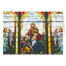 Anjos santamente - Natal do vitral Cartões