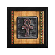 ankh elaborado estojo para jóias