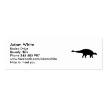Ankylosaurus do dinossauro modelo de cartões de visita