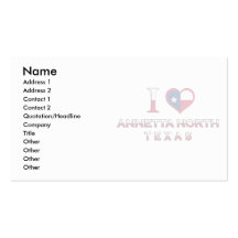 Annetta norte, Texas Modelo Cartões De Visita