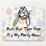 Ano bem-vindo do coelho mouse pad