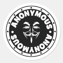 Anónimo Adesivo Em Formato Redondo