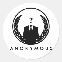 Anonymous Logo Pegatina Redonda