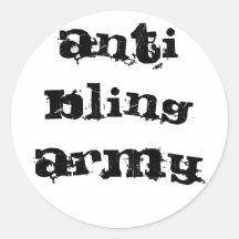 ANTI EXÉRCITO DE BLING ADESIVOS REDONDOS