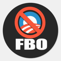 Anti-Obama - fbo Adesivo Redondo