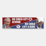 Anti Obama - nenhuma criança deixou uma moeda de d Adesivo