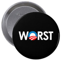 Anti-Obama - o branco o mais mau Pins