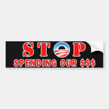 anti Obama "parada que gasta autocolante no vidro  Adesivos