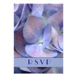Anúncio azul do Hydrangea RSVP Convite Personalizados