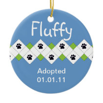 Anúncio da adopção do gato/gatinho ornamentos